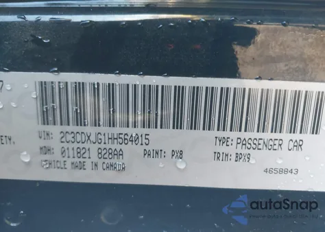 2017 Dodge Charger Sxt Awd из США, поврежденный, VIN 2C3CDXJG1HH564015